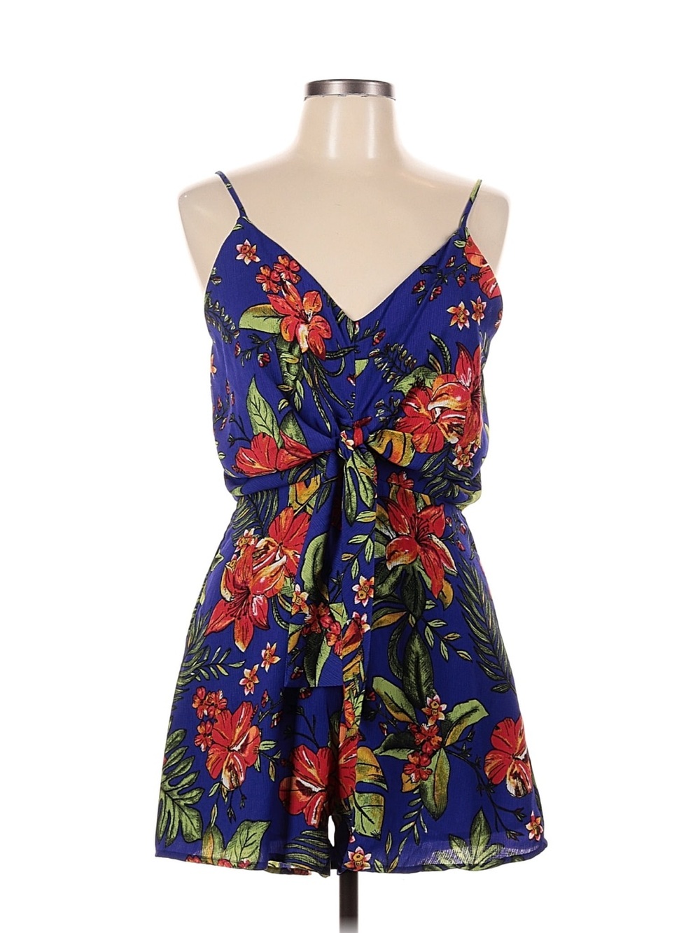 Floral Tie-Front Romper
